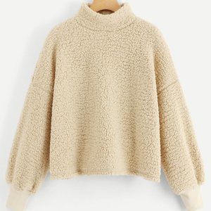 *NEVER WORN* shein funnel neck crop sweater